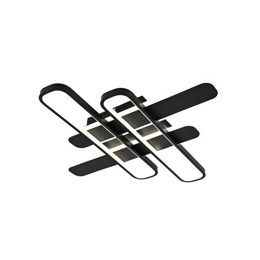 LED полилей с дистанционно управление AFINA 120W, 4 елемента, студена/топла/неутрална светлина, димируем, черен LED полилей с дистанционно управление Заглавие по подразбиране Alessandro Design
