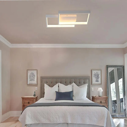 LED полилей с дистанционно управление LANDYN 37W, 2 квадрата, студена/топла/неутрална светлина, димируем, бял LED полилей с дистанционно управление Default Title Alessandro Design