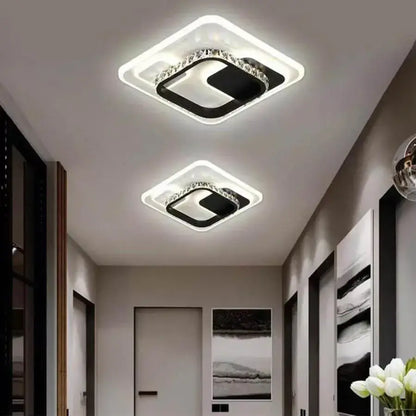 Кристален LED полилей ARIELLA 39W, квадрат, студена/топла/неутрална светлина, черен LED полилей Заглавие по подразбиране Alessandro Design