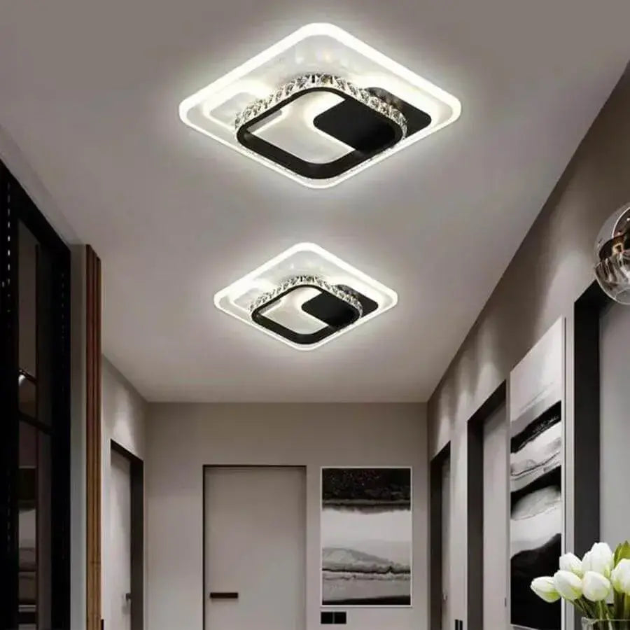 Кристален LED полилей ARIELLA 39W, квадрат, студена/топла/неутрална светлина, черен LED полилей Заглавие по подразбиране Alessandro Design