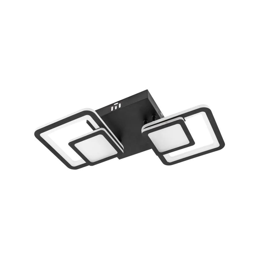 LED полилей с дистанционно управление BALANS 44W, 2 квадрата, студена/топла/неутрална светлина, димируем, черен LED полилей с дистанционно управление Заглавие по подразбиране Alessandro Design