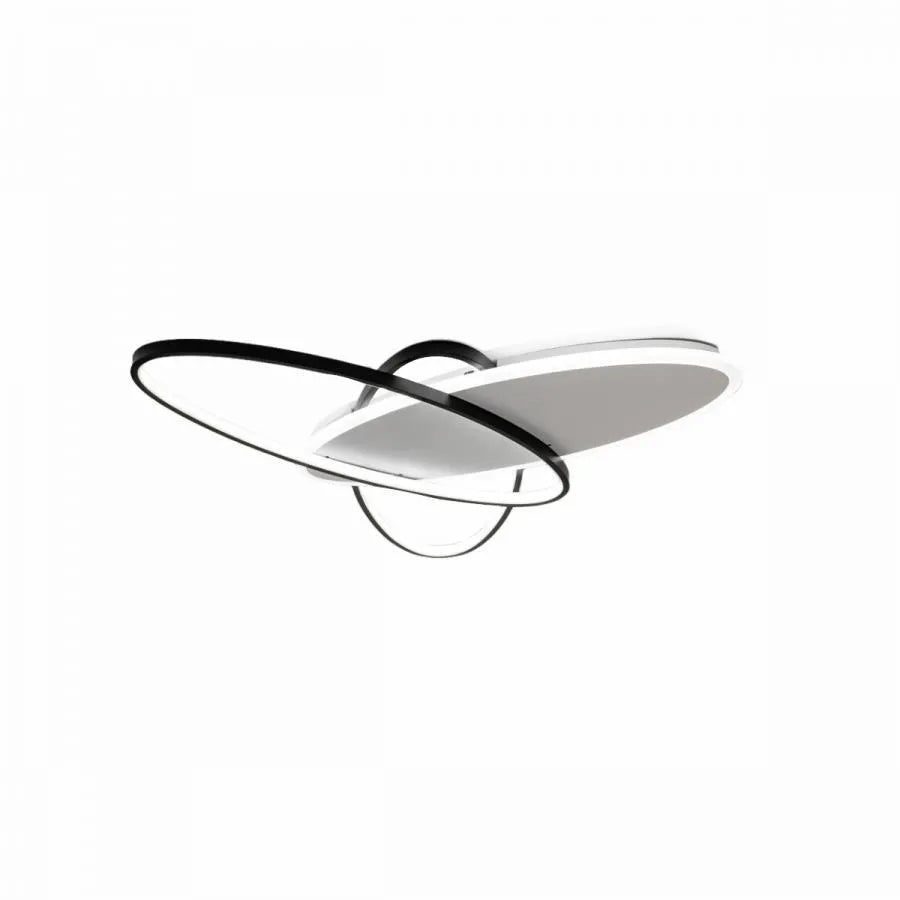 LED полилей с дистанционно управление LIGURIA 77W, 3 овала, студена/топла/неутрална светлина, димиране, черно-бели LED полилеи с дистанционно управление Заглавие по подразбиране Alessandro Design
