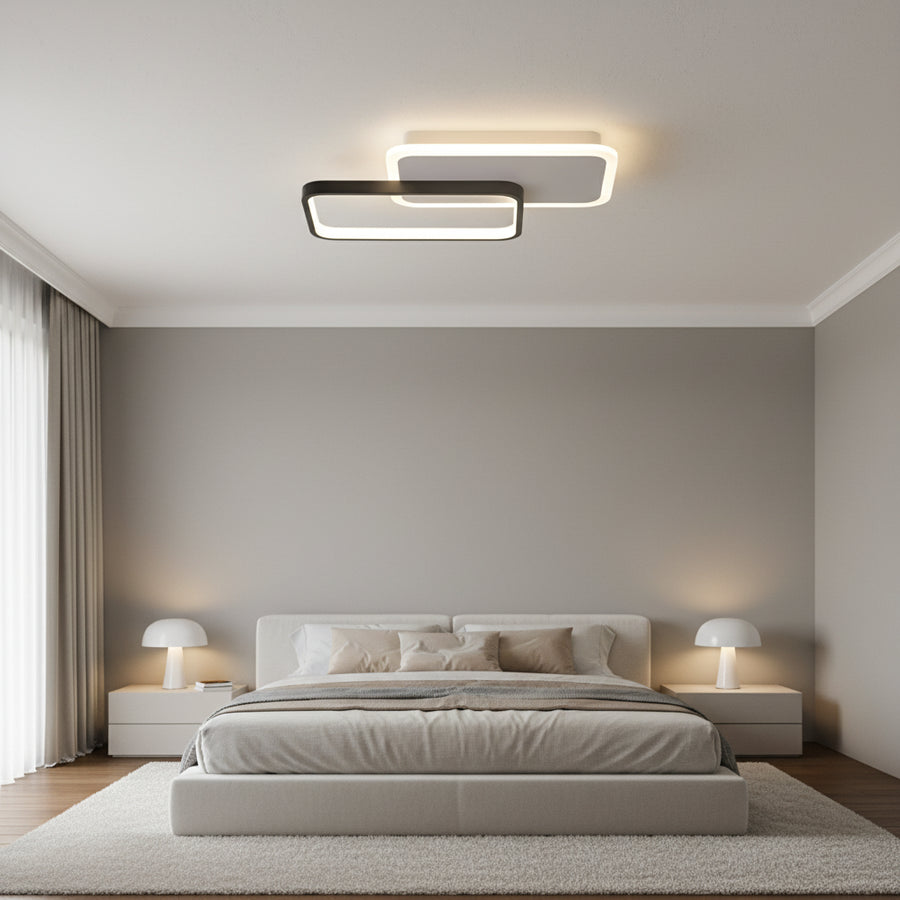 LED полилей с дистанционно CAROLINA 31W, 2 Елемента, Студена/Топла/Неутрална светлина, Димируем, Черен