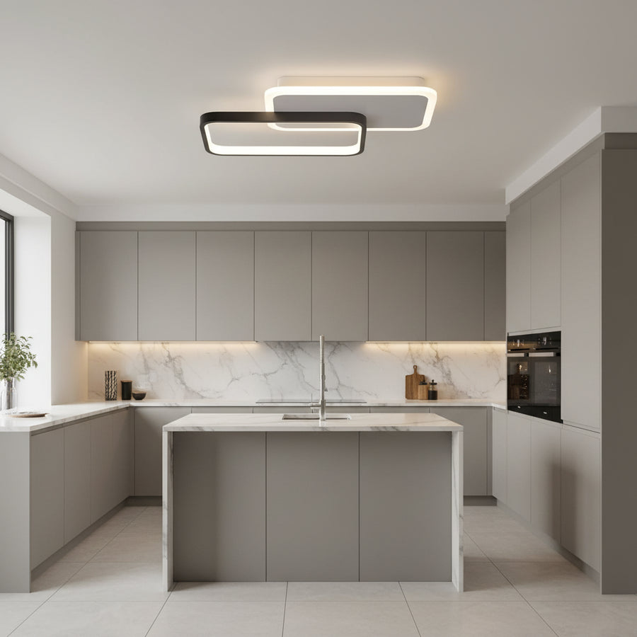 LED полилей с дистанционно CAROLINA 31W, 2 Елемента, Студена/Топла/Неутрална светлина, Димируем, Черен