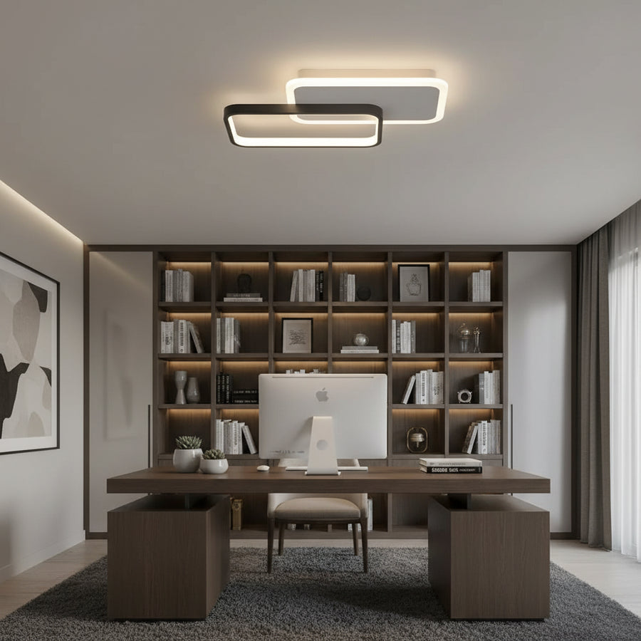 LED полилей с дистанционно CAROLINA 31W, 2 Елемента, Студена/Топла/Неутрална светлина, Димируем, Черен