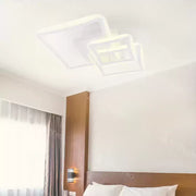 LED полилей с дистанционно FARYDA 120W, 3 квадрата, Студена/Топла/Неутрална светлина, Димируем, Бял