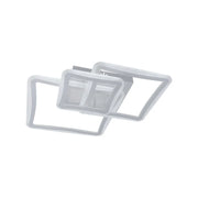 LED полилей с дистанционно FARYDA 120W, 3 квадрата, Студена/Топла/Неутрална светлина, Димируем, Бял