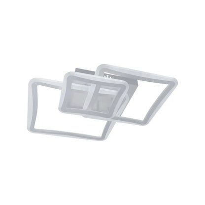 LED полилей с дистанционно FARYDA 120W, 3 квадрата, Студена/Топла/Неутрална светлина, Димируем, Бял