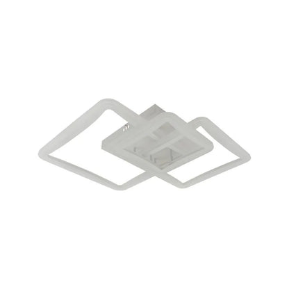 LED полилей с дистанционно FARYDA 120W, 3 квадрата, Студена/Топла/Неутрална светлина, Димируем, Бял