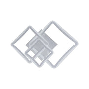 LED полилей с дистанционно FARYDA 120W, 3 квадрата, Студена/Топла/Неутрална светлина, Димируем, Бял