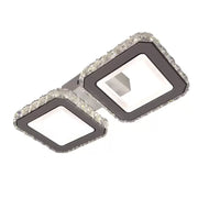 LED полилей с дистанционно управление и кристален QUADRIS 41W, 2 квадрата, студена/топла/неутрална светлина, димируем, бял кристален LED полилей Заглавие по подразбиране Alessandro Design