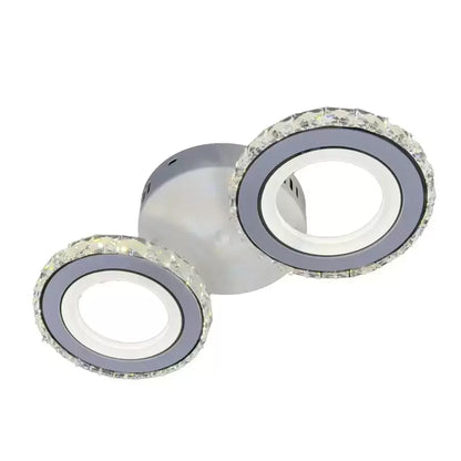 LED полилей с дистанционно управление и кристал NOVA ROTONDA 34W, 2 кръга, студена/топла/неутрална светлина, бял кристал LED полилеи Заглавие по подразбиране Alessandro Design