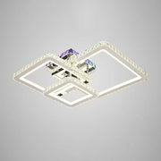 LED полилей с дистанционно управление и кристал JUSTIN RGB 106W, 3 квадрата, студена/топла/неутрална светлина, димируеми, лъскави хромирани кристални LED полилеи Заглавие по подразбиране Alessandro Design