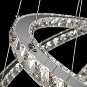 LED полилей с дистанционно управление PRISM Luminis, кристал и метал, 210 W, 4 кръга, димируема, студена/топла/неутрална светлина, луксозно осветление LED полилеи с дистанционно управление Заглавие по подразбиране Alessandro Design