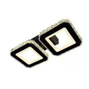 Кристален LED полилей QUADRIS 41W, 2 квадрата, Студена/Топла/Неутрална светлина, Черен Кристални LED полилеи Заглавие по подразбиране Alessandro Design
