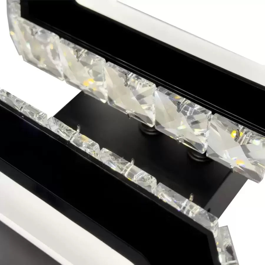 Кристален LED полилей QUADRIS 41W, 2 квадрата, Студена/Топла/Неутрална светлина, Черен Кристални LED полилеи Заглавие по подразбиране Alessandro Design