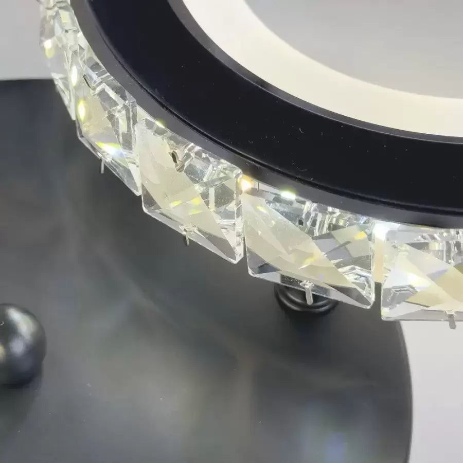 LED полилей с дистанционно управление и кристал NOVA ROTONDA 32W, 2 кръга, студена/топла/неутрална светлина, димиране, черни кристални LED полилеи Заглавие по подразбиране Alessandro Design