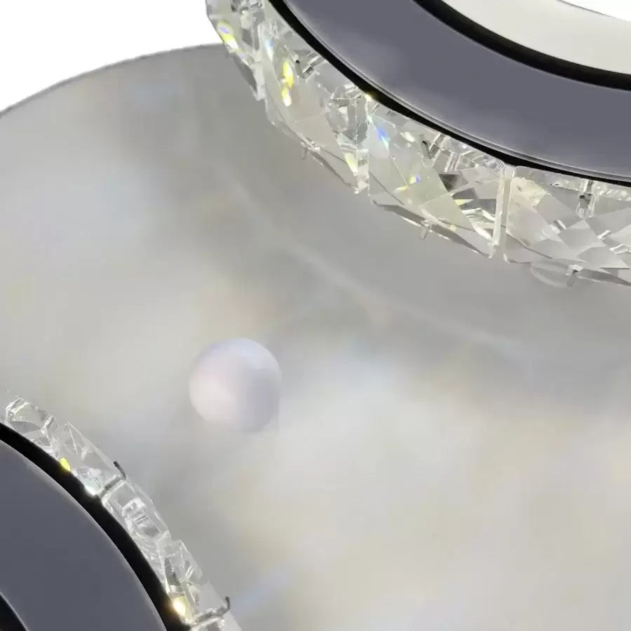 LED полилей с дистанционно управление и кристал NOVA ROTONDA 34W, 2 кръга, студена/топла/неутрална светлина, бял кристал LED полилеи Заглавие по подразбиране Alessandro Design