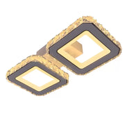 LED полилей с дистанционно управление и кристален QUADRIS 41W, 2 квадрата, студена/топла/неутрална светлина, димируем, бял кристален LED полилей Заглавие по подразбиране Alessandro Design