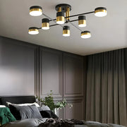 LED полилей с дистанционно управление JAYSON 57W, 8 елемента, студена/топла/неутрална светлина, димиране, лъскаво черно злато LED полилеи с дистанционно управление Заглавие по подразбиране Alessandro Design