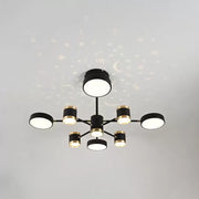 LED полилей с дистанционно NOVA 87W, 8 Елемента, Студена/Топла/Неутрална светлина, Димируем, Черен