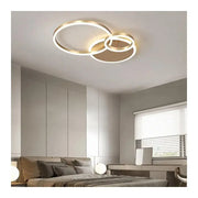 LED полилей с дистанционно управление MYRENE 110W, 2 кръга, студена/топла/неутрална светлина, димиране, златни LED полилеи с дистанционно управление Заглавие по подразбиране Alessandro Design