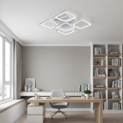 LED полилей с дистанционно управление ZOE 70W, 5 квадрата, студена/топла/неутрална светлина, димируем, бял LED полилей с дистанционно управление Заглавие по подразбиране Alessandro Design