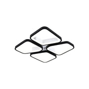 LED полилей с дистанционно управление DAIKI 69W, 4 квадрата, студена/топла/неутрална светлина, димируем, черен LED полилей с дистанционно управление Заглавие по подразбиране Alessandro Design