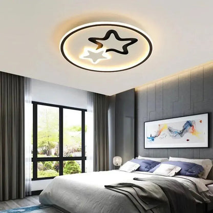 LED полилей с дистанционно управление EMELIANA 57W, Звезда, Студена/Топла/Неутрална светлина, Димируем, Черен LED полилей с дистанционно управление Default Title Alessandro Design