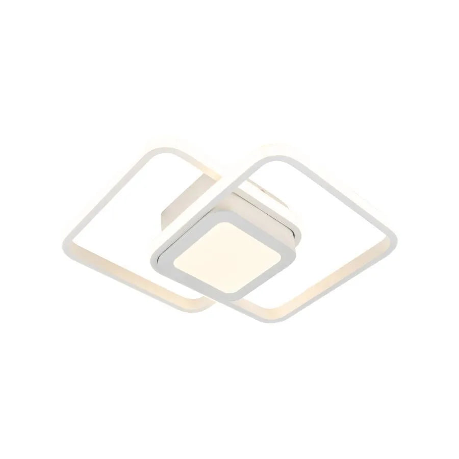 DUOFORM LED полилей 21W, 3 квадрата, студена/топла/неутрална светлина, апликирани в бяло LED полилеи Заглавие по подразбиране Alessandro Design