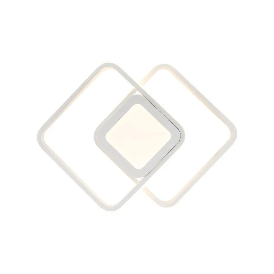 DUOFORM LED полилей 21W, 3 квадрата, студена/топла/неутрална светлина, апликирани в бяло LED полилеи Заглавие по подразбиране Alessandro Design