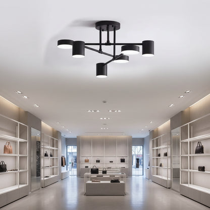 LED полилей GALIOS 26W, 6 елемента, студена/топла/неутрална светлина, черни апликирани LED полилеи Заглавие по подразбиране Alessandro Design