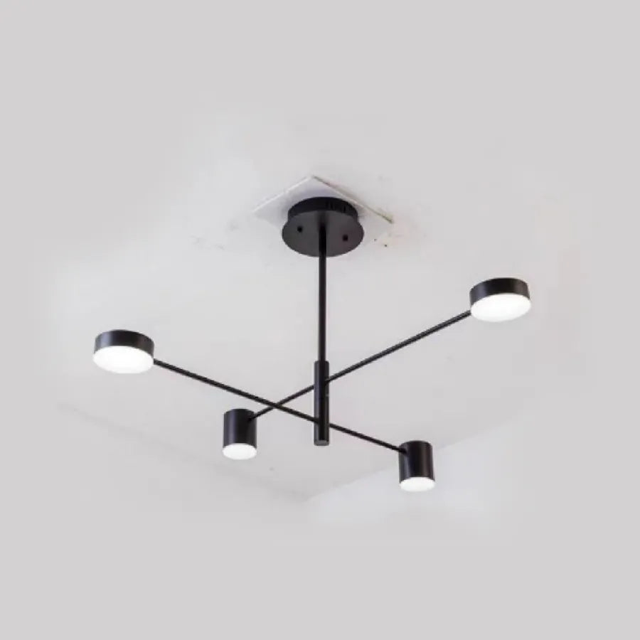 GALIOS LED полилей 48W, 4 елемента, студена/топла/неутрална светлина, черен Модерни полилеи Заглавие по подразбиране Alessandro Design