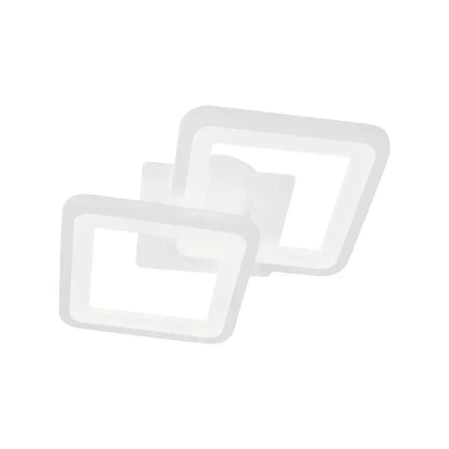 GIANI LED плафон 26W, 2 квадрата, Студена/Топла/Неутрална светлина, Бял