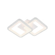 GIANI LED плафон 26W, 2 квадрата, Студена/Топла/Неутрална светлина, Бял