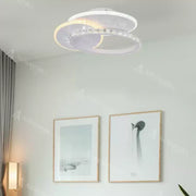 LED плафон с кристал HOLLANCE 24W, 3 Елемента, Студена/Топла/Неутрална светлина, Бял