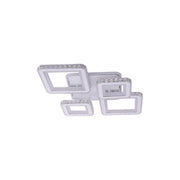 LED полилей с дистанционно управление и кристал QUADRIS RGB, 96W, 4 квадрата, студена/топла/неутрална светлина, димируем, бял LED полилей с дистанционно управление Заглавие по подразбиране Alessandro Design