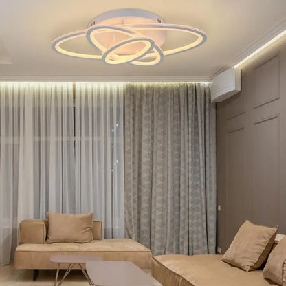 LED полилей с дистанционно управление TIANA 78W, 3 Елипси, Студена/Топла/Неутрална светлина, Димируем, Бял LED полилей с дистанционно управление Default Title Alessandro Design