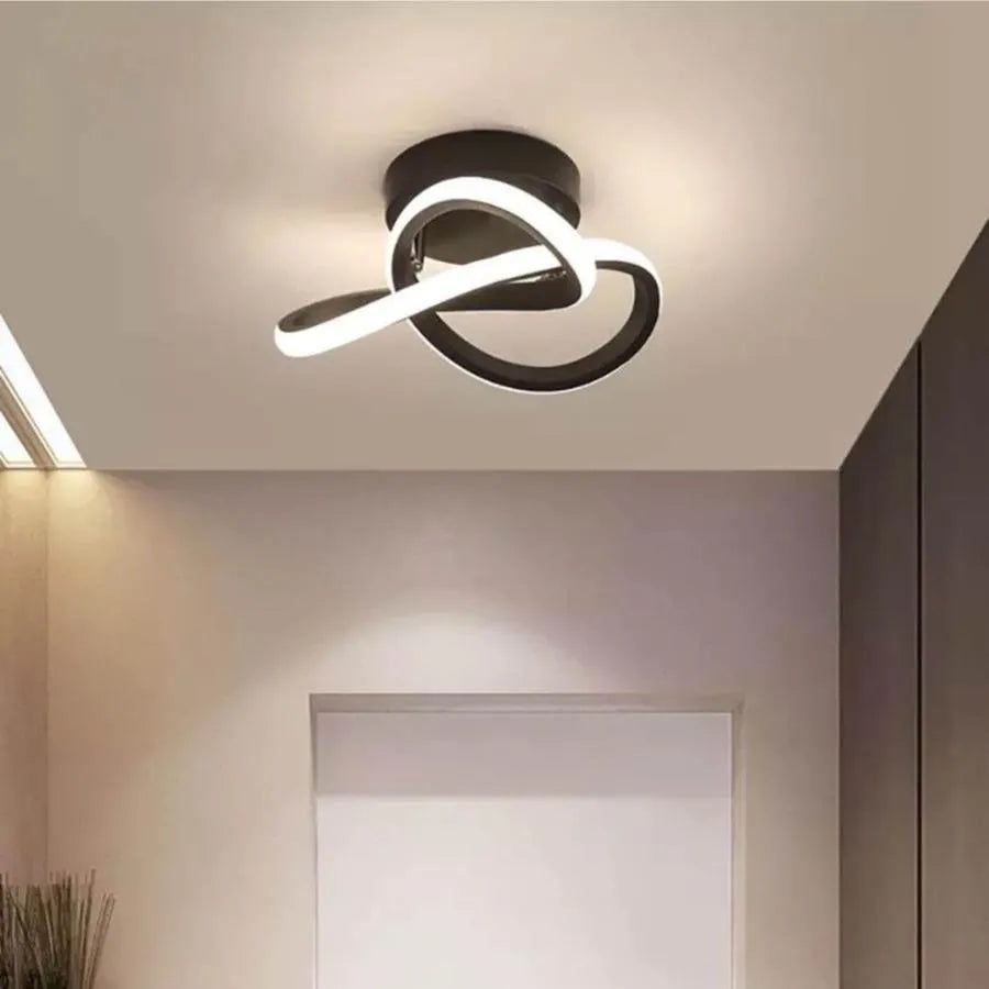LED полилей VERTEX Flow 24W, диаметър 25 см, студена/топла/неутрална светлина, черни апликирани LED полилеи Заглавие по подразбиране Alessandro Design