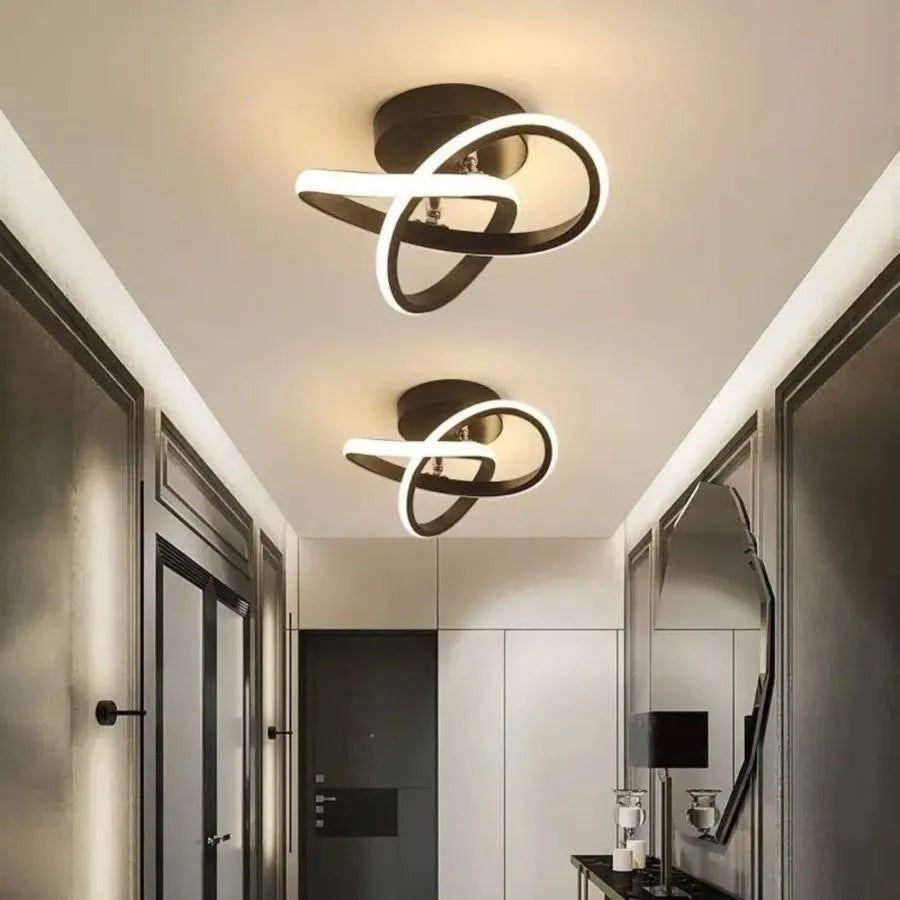 LED полилей VERTEX Flow 24W, диаметър 25 см, студена/топла/неутрална светлина, черни апликирани LED полилеи Заглавие по подразбиране Alessandro Design