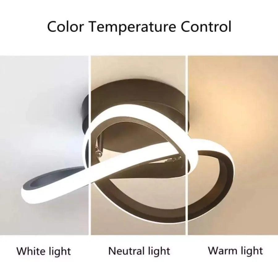 LED полилей VERTEX Flow 24W, диаметър 25 см, студена/топла/неутрална светлина, черни апликирани LED полилеи Заглавие по подразбиране Alessandro Design