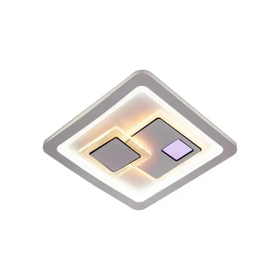 LED полилей KEREN 33W, квадратен, студена/топла/неутрална светлина 3000K/4000K/6000K, бял, метален и акрилен LED полилей Заглавие по подразбиране Alessandro Design