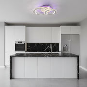 LED полилей с дистанционно управление и кристал NOVA ROTONDA RGB 42W, 2 кръга, Студена/Топла/Неутрална светлина, Димируем, Бял LED полилей с дистанционно управление Default Title Alessandro Design