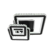 LED полилей с дистанционно управление и кристал LEILA 88W, 3 квадрата, студена/топла/неутрална светлина, димируем, черен лъскав хром LED полилеи с дистанционно управление Заглавие по подразбиране Alessandro Design