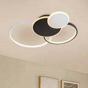 LED полилей с дистанционно управление KILLIAN 80W, 4 кръга, студена/топла/неутрална светлина, димиране, черно-бели LED полилеи с дистанционно управление Заглавие по подразбиране Alessandro Design