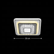 Кристален LED полилей MITA 39W, 20x20cm, Квадрат, Студена/Топла/Неутрална светлина, Бял LED Полилеи Заглавие по подразбиране Alessandro Design