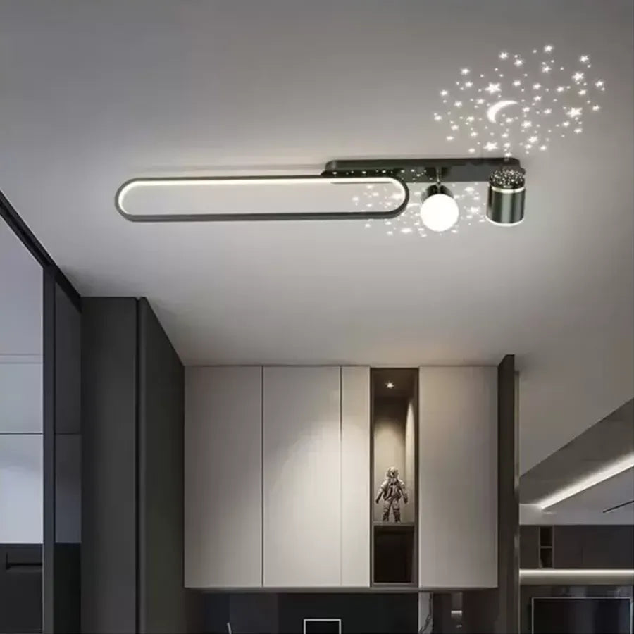 LED полилей MEISSUN 44W, линеен, студена/топла/неутрална светлина, черен LED полилей Заглавие по подразбиране Alessandro Design