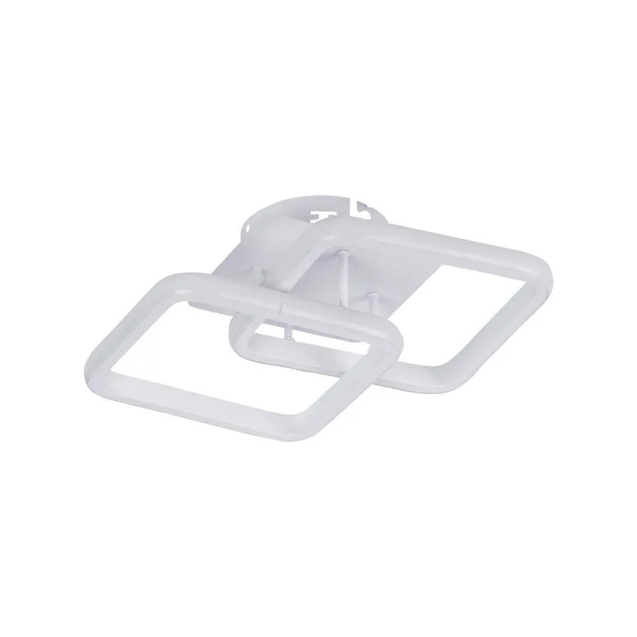 LED полилей LILIA 20W, 2 квадрата, Студена/Топла/Неутрална светлина, Бял