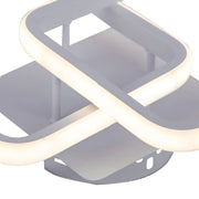 LED полилей LILIA 20W, 2 квадрата, Студена/Топла/Неутрална светлина, Бял