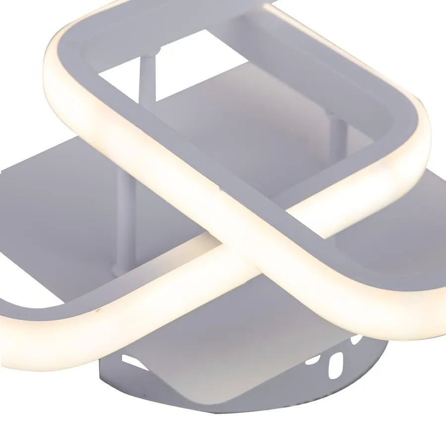 LED полилей LILIA 20W, 2 квадрата, Студена/Топла/Неутрална светлина, Бял